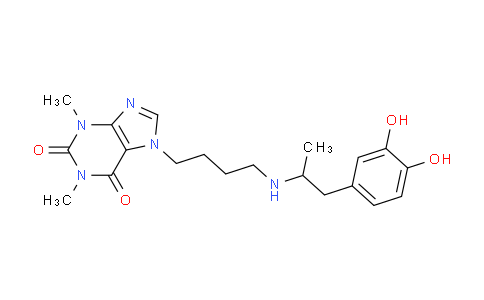 CAS No. 62401-70-1, 7-(4-((1-(3,4-Dihydroxyphenyl)propan-2-yl)amino)butyl)-1,3-dimethyl-1H-purine-2,6(3H,7H)-dione