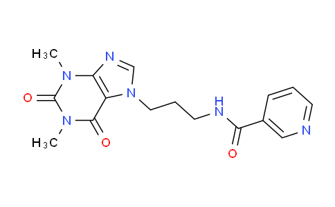 CAS No. 70454-27-2, N-(3-(1,3-Dimethyl-2,6-dioxo-2,3-dihydro-1H-purin-7(6H)-yl)propyl)nicotinamide