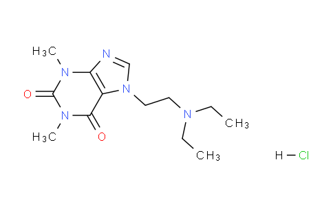 CAS No. 17140-68-0, 7-(2-(Diethylamino)ethyl)-1,3-dimethyl-1H-purine-2,6(3H,7H)-dione hydrochloride