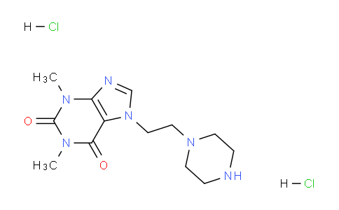 CAS No. 53499-66-4, 1,3-Dimethyl-7-(2-(piperazin-1-yl)ethyl)-1H-purine-2,6(3H,7H)-dione dihydrochloride