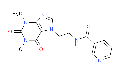 CAS No. 70454-26-1, N-(2-(1,3-Dimethyl-2,6-dioxo-2,3-dihydro-1H-purin-7(6H)-yl)ethyl)nicotinamide
