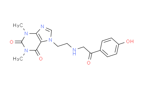 CAS No. 62402-11-3, 7-(2-((2-(4-Hydroxyphenyl)-2-oxoethyl)amino)ethyl)-1,3-dimethyl-1H-purine-2,6(3H,7H)-dione