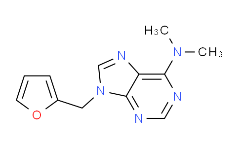 CAS No. 108992-44-5, 9-(Furan-2-ylmethyl)-N,N-dimethyl-9H-purin-6-amine