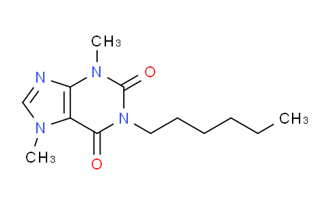 CAS No. 1028-33-7, 1-Hexyl-3,7-dimethyl-1H-purine-2,6(3H,7H)-dione