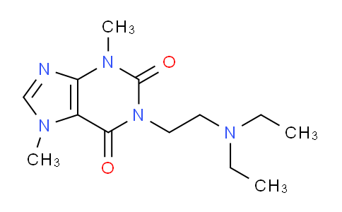 CAS No. 47043-84-5, 1-(2-(Diethylamino)ethyl)-3,7-dimethyl-3,7-dihydro-1H-purine-2,6-dione