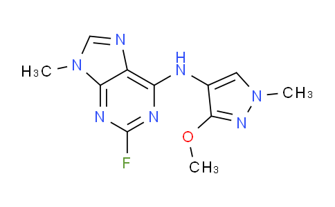 CAS No. 1776113-94-0, 2-Fluoro-N-(3-methoxy-1-methyl-1H-pyrazol-4-yl)-9-methyl-9H-purin-6-amine