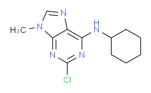 CAS No. 925254-29-1, 2-Chloro-N-cyclohexyl-9-methyl-9H-purin-6-amine