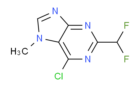 CAS No. 1707567-00-7, 6-Chloro-2-(difluoromethyl)-7-methyl-7H-purine