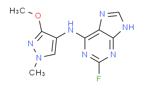 CAS No. 1776113-93-9, 2-Fluoro-N-(3-methoxy-1-methyl-1H-pyrazol-4-yl)-9H-purin-6-amine