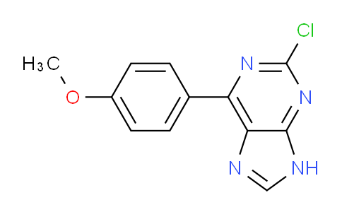 CAS No. 918536-97-7, 2-Chloro-6-(4-methoxyphenyl)-9H-purine