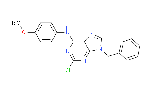CAS No. 125827-87-4, 9-Benzyl-2-chloro-N-(4-methoxyphenyl)-9H-purin-6-amine