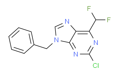 CAS No. 1706430-50-3, 9-Benzyl-2-chloro-6-(difluoromethyl)-9H-purine