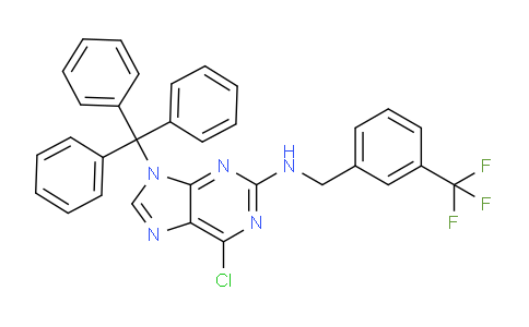 CAS No. 1384265-26-2, 6-Chloro-N-(3-(trifluoromethyl)benzyl)-9-trityl-9H-purin-2-amine