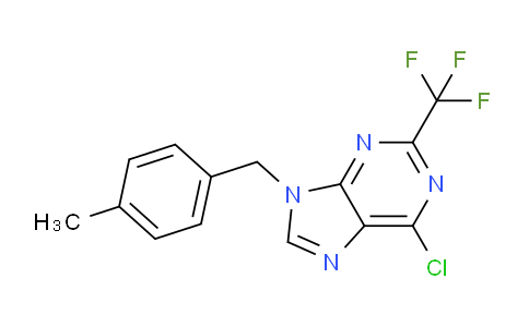 CAS No. 105183-02-6, 6-Chloro-9-(4-methylbenzyl)-2-(trifluoromethyl)-9H-purine