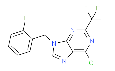 CAS No. 122488-70-4, 6-Chloro-9-(2-fluorobenzyl)-2-(trifluoromethyl)-9H-purine