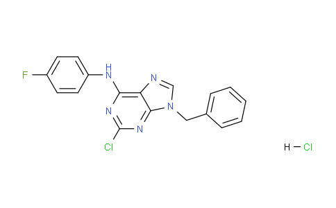 CAS No. 125802-52-0, 9-Benzyl-2-chloro-N-(4-fluorophenyl)-9H-purin-6-amine hydrochloride