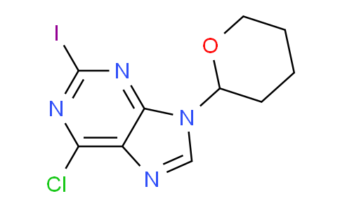 CAS No. 403620-89-3, 6-Chloro-2-iodo-9-(tetrahydro-2H-pyran-2-yl)-9H-purine