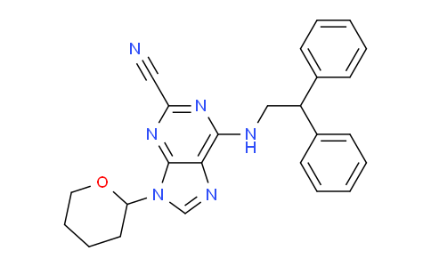 DY776885 | 264608-17-5 | 6-((2,2-Diphenylethyl)amino)-9-(tetrahydro-2H-pyran-2-yl)-9H-purine-2-carbonitrile
