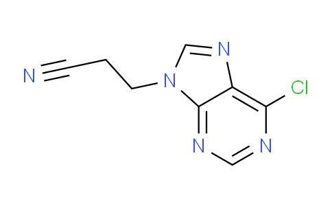 CAS No. 4244-40-0, 3-(6-Chloro-9H-purin-9-yl)propanenitrile