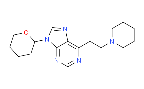 CAS No. 920503-18-0, 6-(2-(Piperidin-1-yl)ethyl)-9-(tetrahydro-2H-pyran-2-yl)-9H-purine