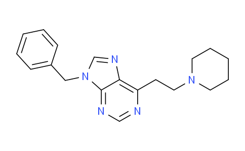 CAS No. 920503-17-9, 9-Benzyl-6-(2-(piperidin-1-yl)ethyl)-9H-purine