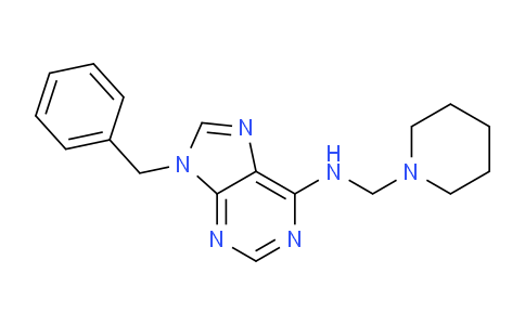 CAS No. 104388-49-0, 9-Benzyl-N-(piperidin-1-ylmethyl)-9H-purin-6-amine