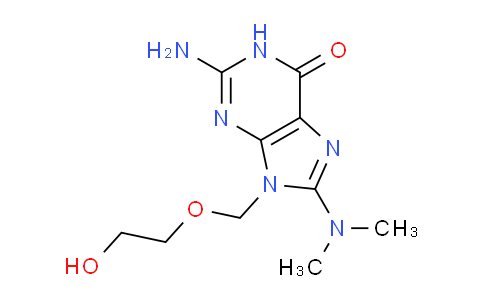 CAS No. 91898-02-1, 2-Amino-8-(dimethylamino)-9-((2-hydroxyethoxy)methyl)-1H-purin-6(9H)-one