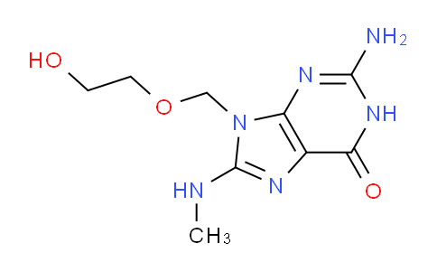 CAS No. 91898-01-0, 2-Amino-9-((2-hydroxyethoxy)methyl)-8-(methylamino)-1H-purin-6(9H)-one