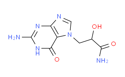 CAS No. 163734-06-3, 3-(2-Amino-6-oxo-1H-purin-7(6H)-yl)-2-hydroxypropanamide