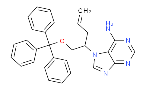 CAS No. 918795-49-0, 7-(1-(Trityloxy)pent-4-en-2-yl)-7H-purin-6-amine