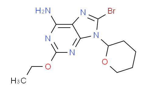 CAS No. 1355614-14-0, 8-Bromo-2-ethoxy-9-(tetrahydro-2H-pyran-2-yl)-9H-purin-6-amine