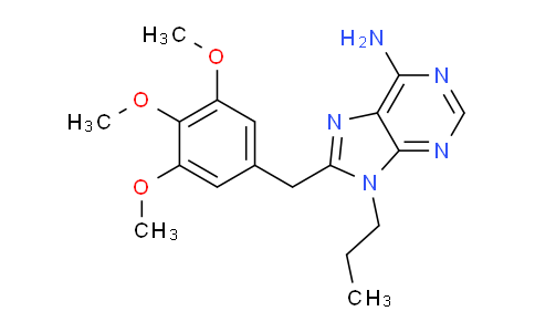 CAS No. 376629-07-1, 9-Propyl-8-(3,4,5-trimethoxybenzyl)-9H-purin-6-amine