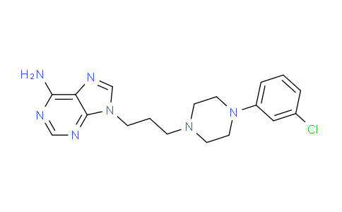 CAS No. 52536-31-9, 9-(3-(4-(3-Chlorophenyl)piperazin-1-yl)propyl)-9H-purin-6-amine