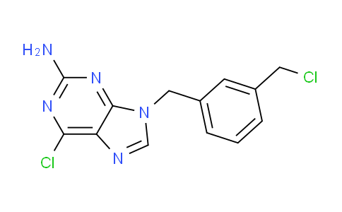 CAS No. 669774-90-7, 6-Chloro-9-(3-(chloromethyl)benzyl)-9H-purin-2-amine