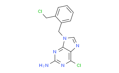 CAS No. 669774-85-0, 6-Chloro-9-(2-(chloromethyl)benzyl)-9H-purin-2-amine