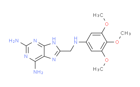 CAS No. 156698-69-0, 8-(((3,4,5-Trimethoxyphenyl)amino)methyl)-9H-purine-2,6-diamine