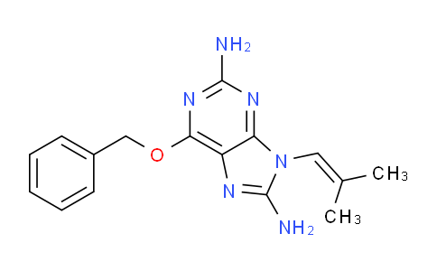 CAS No. 189371-84-4, 6-(Benzyloxy)-9-(2-methylprop-1-en-1-yl)-9H-purine-2,8-diamine