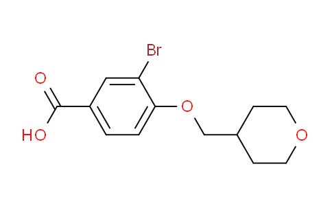 CAS No. 1131594-64-3, 3-bromo-4-((tetrahydro-2H-pyran-4-yl)methoxy)benzoic acid