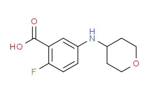 CAS No. 1157963-64-8, 2-fluoro-5-((tetrahydro-2H-pyran-4-yl)amino)benzoic acid