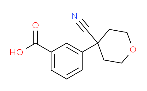 CAS No. 884001-10-9, 3-(4-cyanotetrahydro-2H-pyran-4-yl)benzoic acid