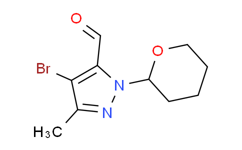 CAS No. 1373232-52-0, 4-bromo-3-methyl-1-(tetrahydro-2H-pyran-2-yl)-1H-pyrazole-5-carbaldehyde
