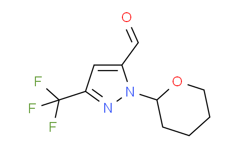 CAS No. 1437794-28-9, 1-(Tetrahydro-2H-pyran-2-yl)-3-(trifluoromethyl)-1H-pyrazole-5-carbaldehyde