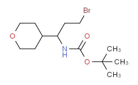 CAS No. 924817-72-1, tert-Butyl (3-bromo-1-(tetrahydro-2H-pyran-4-yl)propyl)carbamate