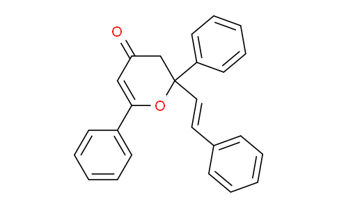 CAS No. 102893-97-0, (E)-2,6-diphenyl-2-styryl-2,3-dihydro-4H-pyran-4-one