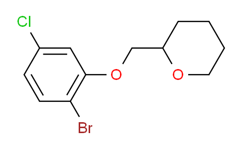 CAS No. 1257664-96-2, 2-((2-Bromo-5-chlorophenoxy)-methyl)tetrahydro-2H-pyran