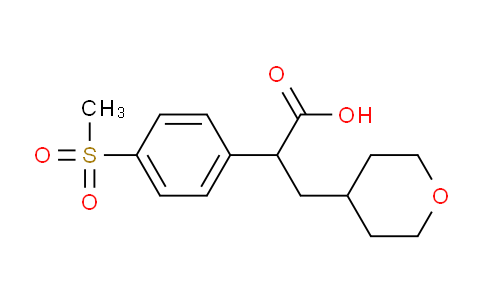 CAS No. 745053-22-9, 2-(4-(methylsulfonyl)phenyl)-3-(tetrahydro-2H-pyran-4-yl)propanoic acid