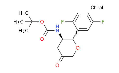 CAS No. 1456616-42-4, tert-butyl ((2S,3R)-2-(2,5-difluorophenyl)-5-oxotetrahydro-2H-pyran-3-yl)carbamate