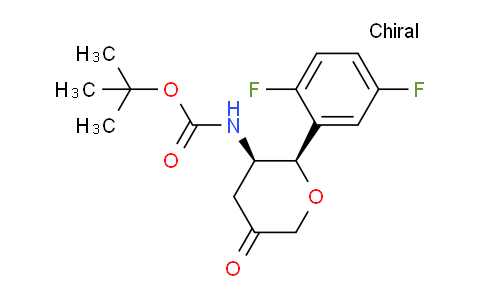 CAS No. 1456616-43-5, tert-Butyl ((2R,3R)-2-(2,5-difluorophenyl)-5-oxotetrahydro-2H-pyran-3-yl)carbamate