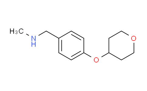 CAS No. 898289-40-2, N-Methyl-1-(4-((tetrahydro-2H-pyran-4-yl)oxy)phenyl)methanamine