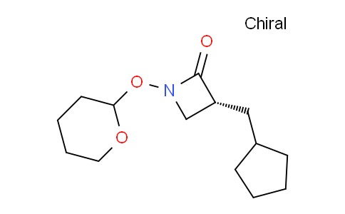 CAS No. 1152109-85-7, (3R)-3-(Cyclopentylmethyl)-1-((tetrahydro-2H-pyran-2-yl)oxy)azetidin-2-one